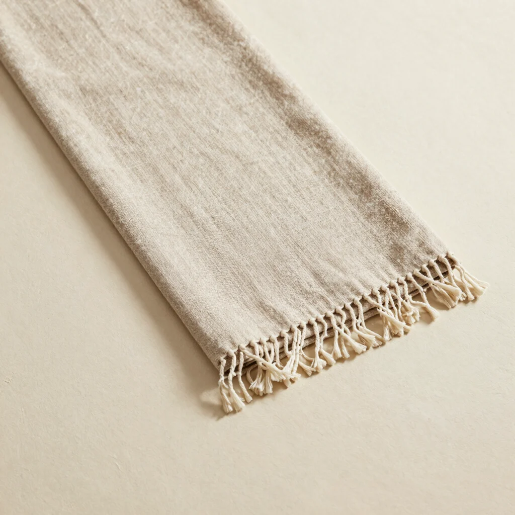 Raw Linen Fringe Table Runner