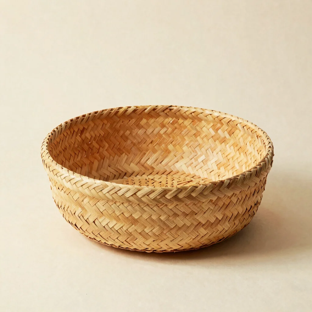 Hand-Braided Palm Leaf Catch-All Basket