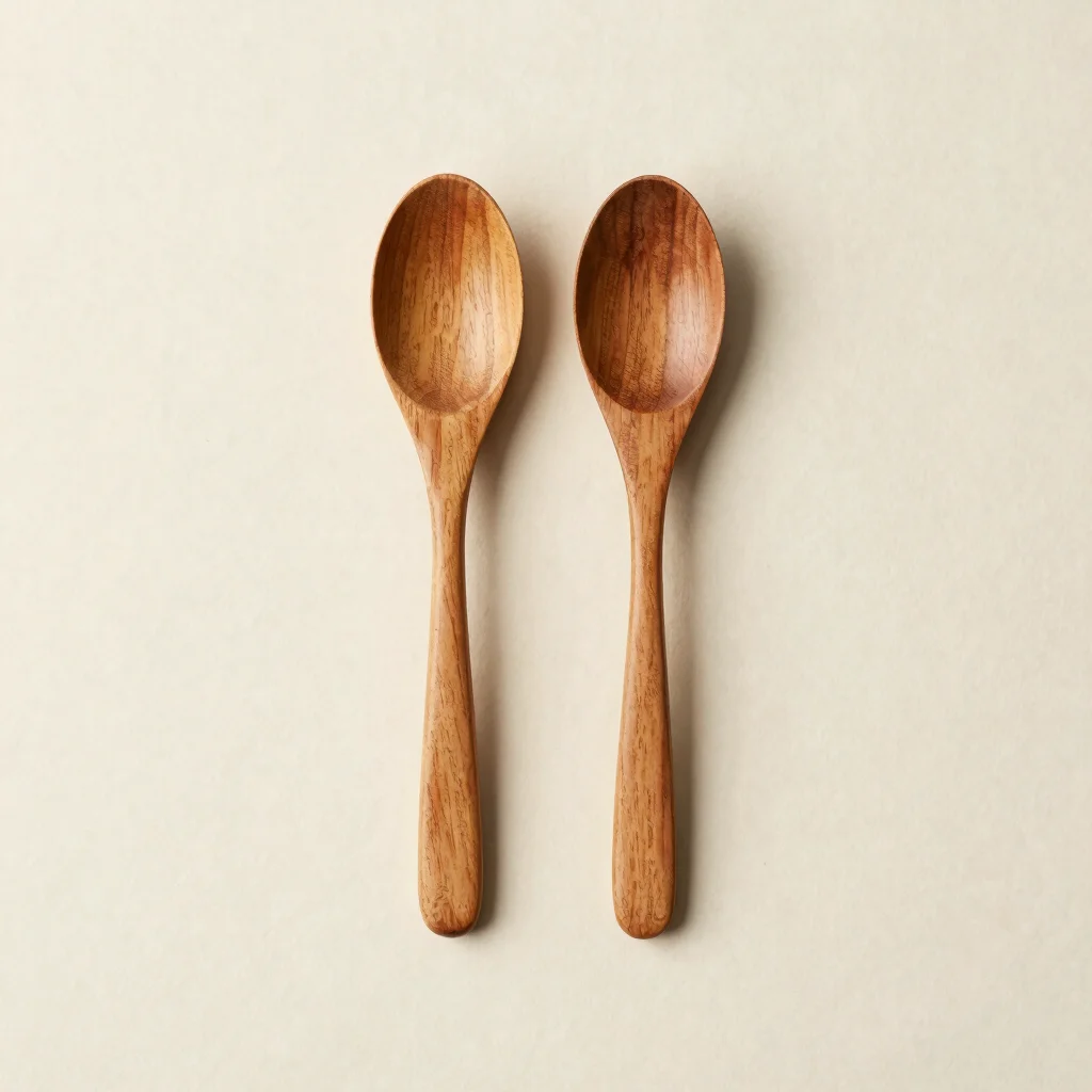 Hand-Carved Teak Wood Salad Servers